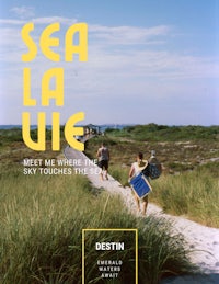 a poster with the words sea la vie on it